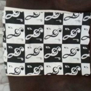 Black And White Musical Notes Cotton Tea Towel